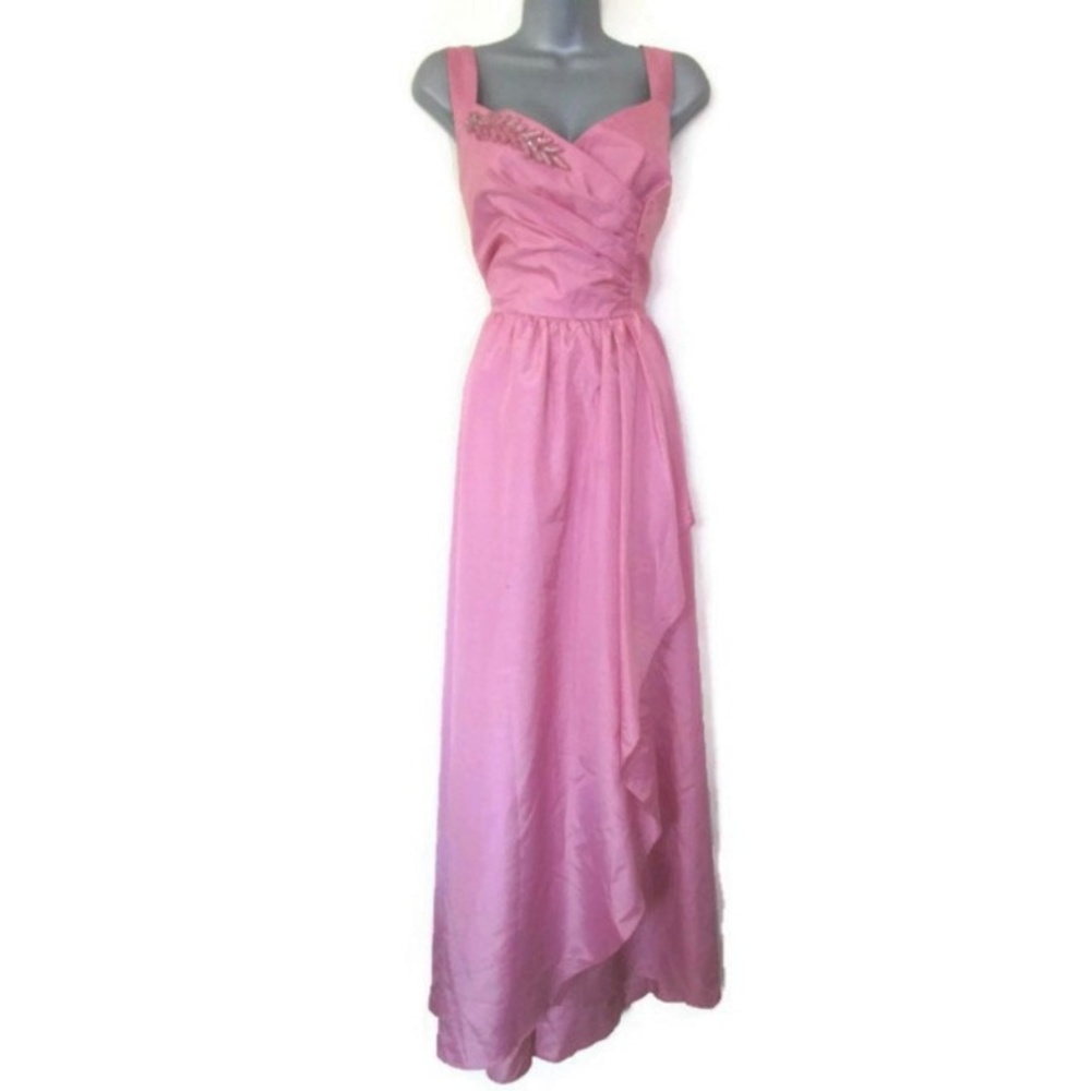 1980s vintage formal dress rockabilly prom large - Picture 3 of 5
